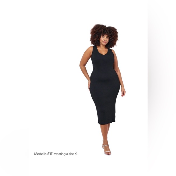 Edited by Remi Bader Tank Top Midi Dress Black Size X-Large•NWT - Picture 4 of 11